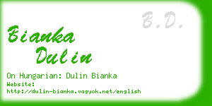 bianka dulin business card